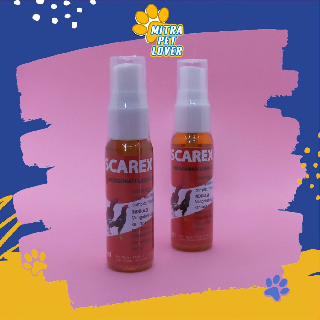 OBAT LUKA AYAM - SCAREX SPRAY 30 ML ORIGINAL - SEMPROTAN ANTI RASA SAKIT &amp; INFEKSI &amp; BOROK KULIT CHICKEN ADUAN UNGGAS BEBEK - LECET - AMAN AMPUH MENGHENTIKAN PENDARAHAN - MURAH ASLI GARANSI - PET ANIMAL TAMASINDO OBAT &amp; VITAMIN TERNAK HEWAN MITRAPETLOVER