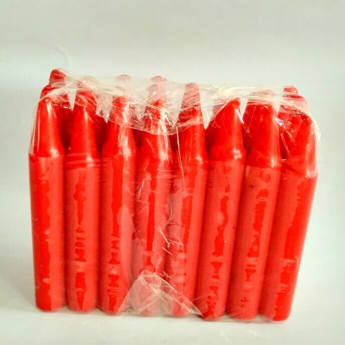 Lilin Pak Merah Tinggi 10 cm Isi 24