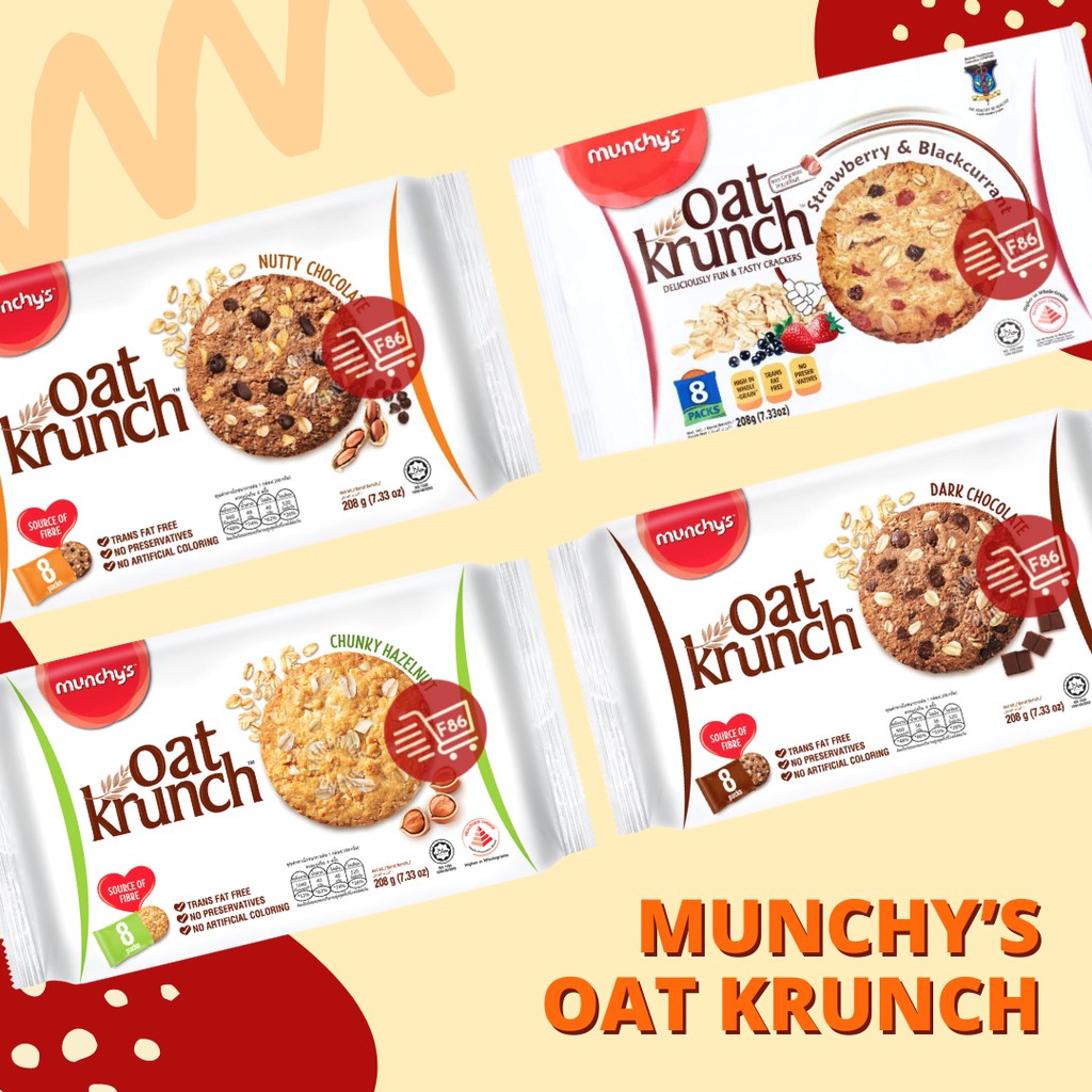 Oat Krunch 208gr dan 390gr Biskuit Munchys