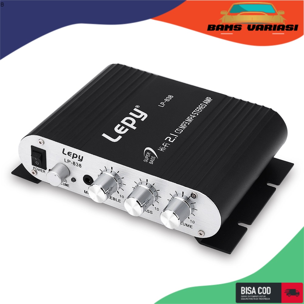 Stereo Amplifier Treble Bass Booster - LP-838