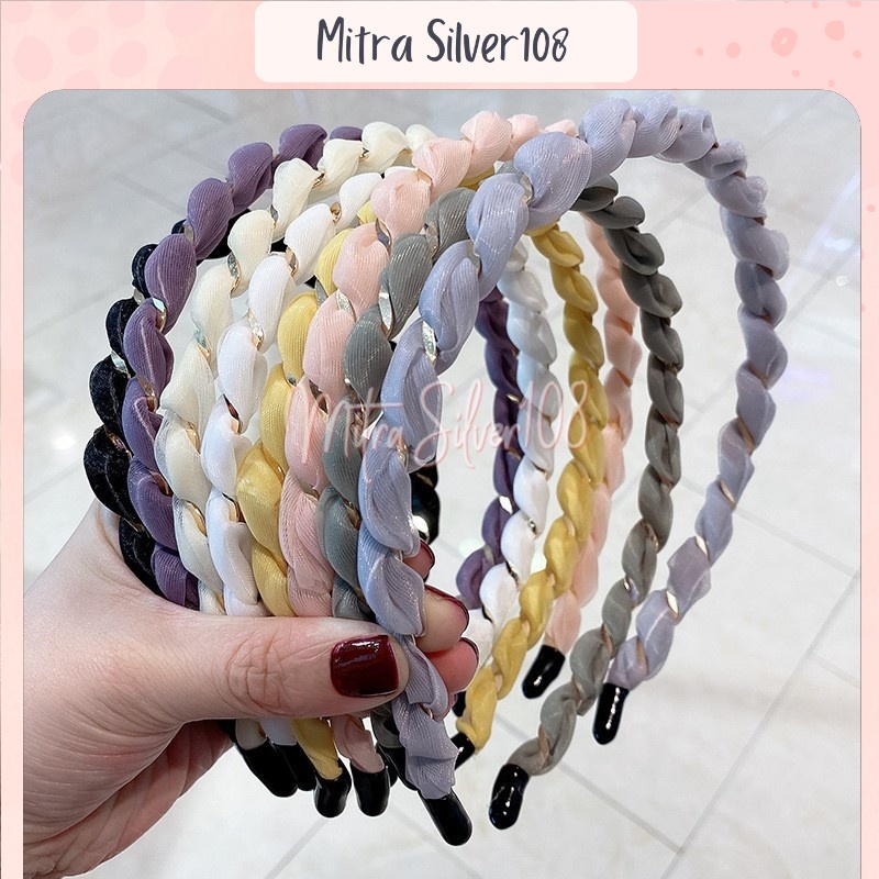 [MS108] BDO 12 - BANDO KOREA MODEL TALI KEPANGAN TALI LILIT EMAS | BANDO WANITA | AKSESORIS FASHION WANITA / BANDANA SCRUNCHIE KOREA IMPOR MURAH