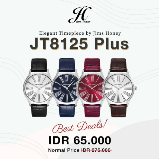 JIMS HONEY JT 8125 PLUS JAM TANGAN WANITA JIMSHONEY KULIT JH