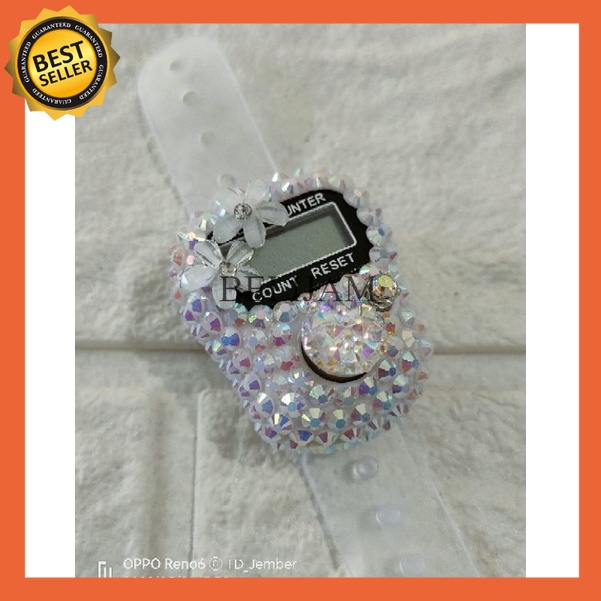 TASBIH DIGITAL CANTIK / TASBIH DIGITAL SWAROVSKI  [bunga2] tasbeh - tasbih digital - tasbih digital 