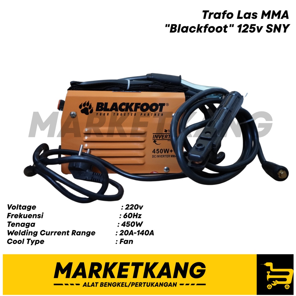 Mesin Travo Las BLACKFOOT Travo Inverter 350watt IGBT MMA 125A