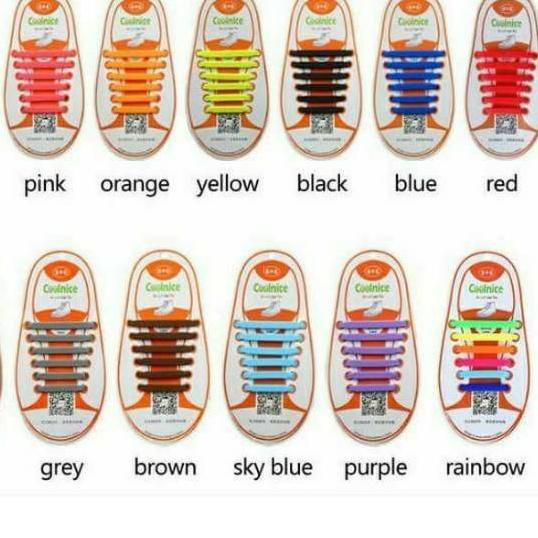 ✶ Coolnice Kids Tali Sepatu Original Karet Silikon Tali Sepatu Coolnice Original Anak Sepasang ➷