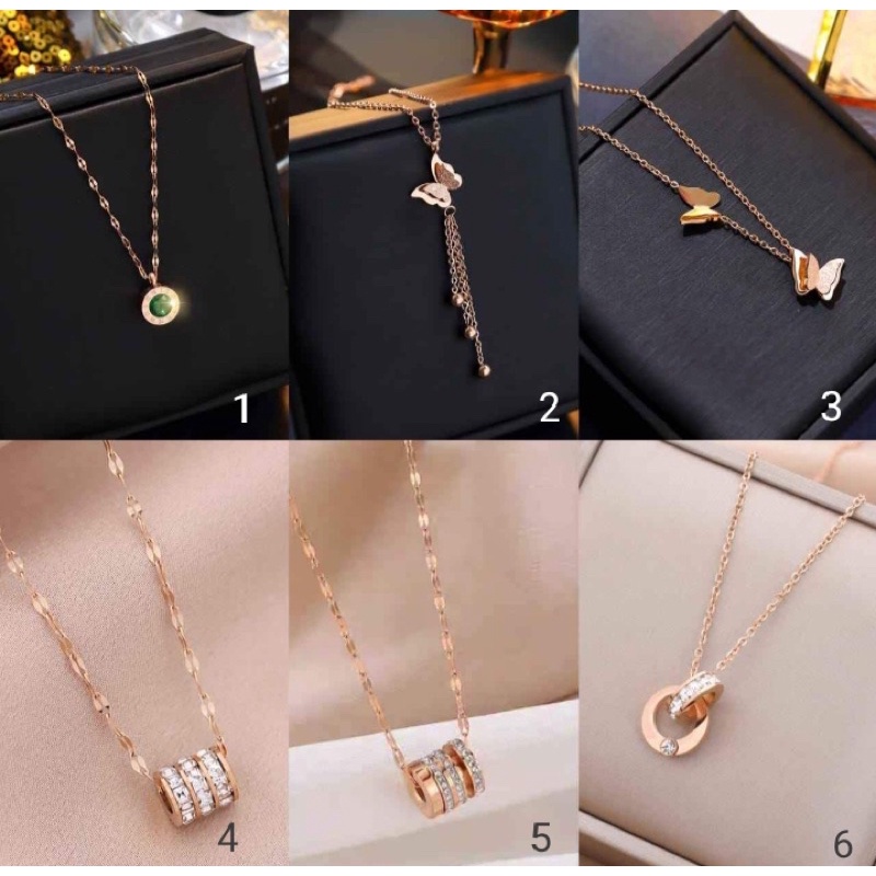 kalung titanium wanita RoseGold