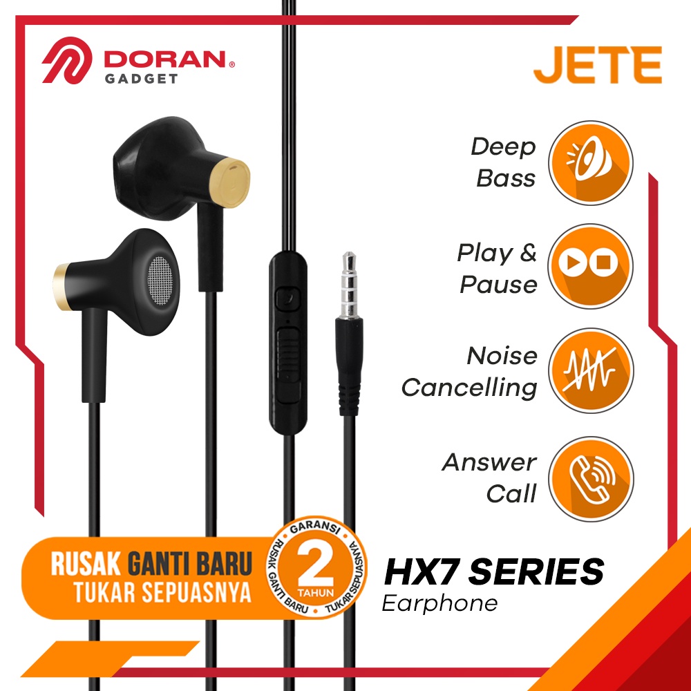 Headset Earphone JETE HX7 - Garansi 2 Tahun