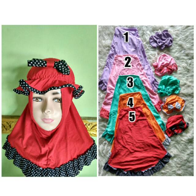 Jilbab Bayi Anak Model Topi Kerudung Langsung Instan Anak Perempuan