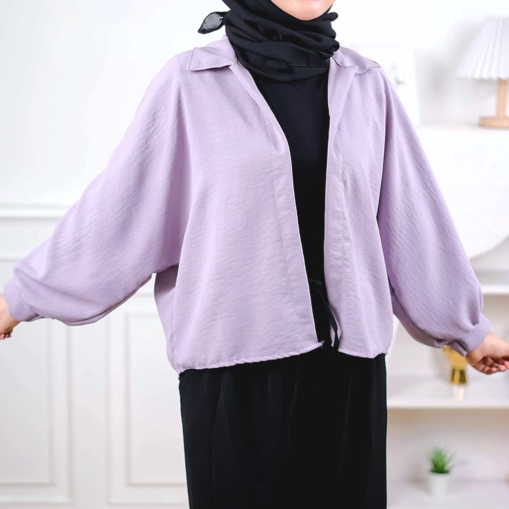 AFI - EC - ⭐️ PREMIUM AIRFLOW CRINCLE ⭐️ Marshey Batwing Oversize Outer CRINCLE-Lavender