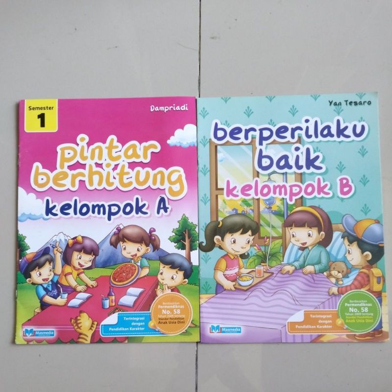 ORIGINAL BUKU PAUD TK BERPERILAKU BAIK KELOMPOK PINTAR BERHITUNG KELOMPOK A DAN KELOMPOK B
