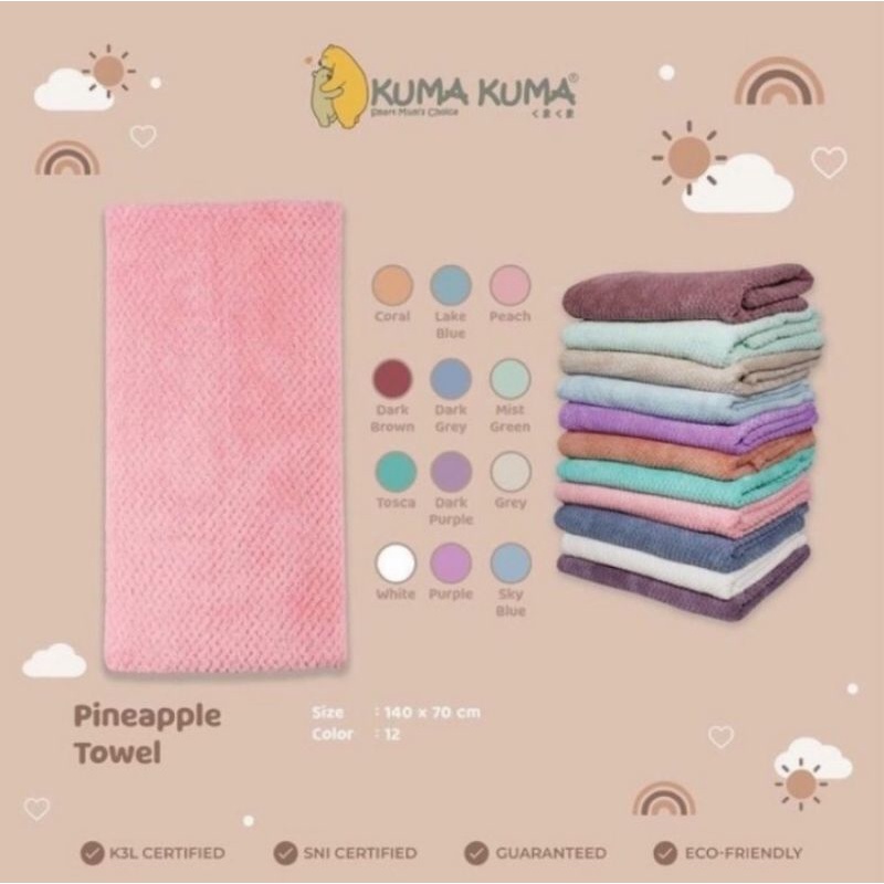 Kuma Kuma Premium Pineapple Towel