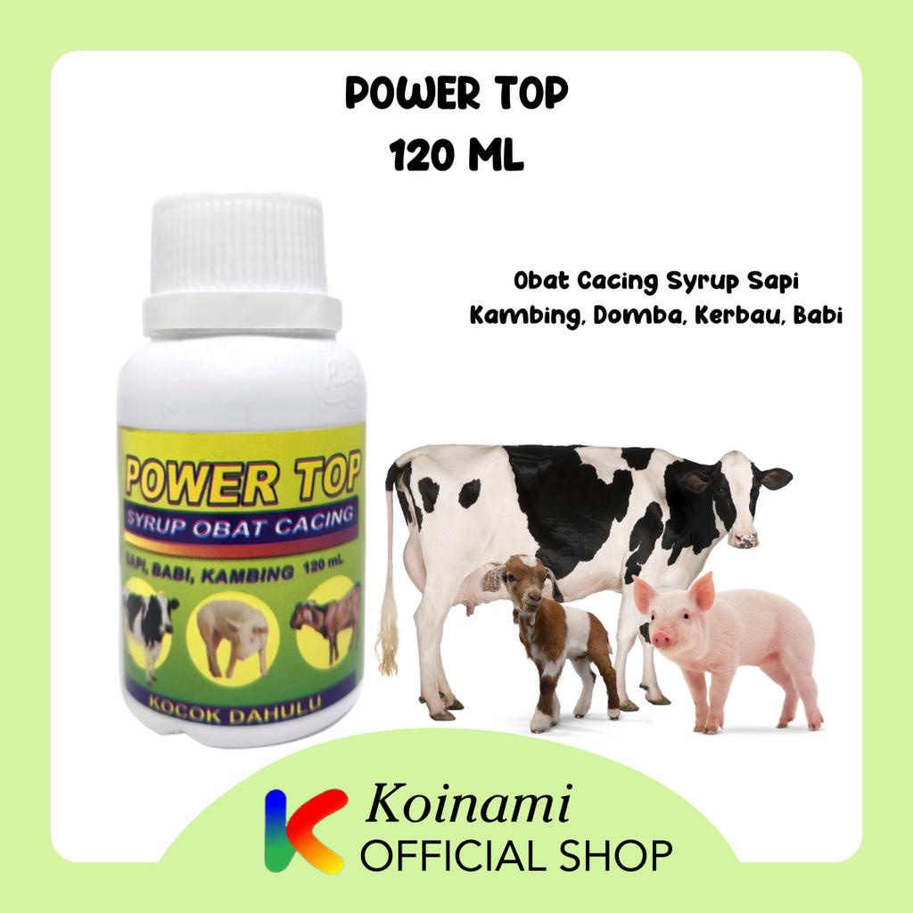 POWER TOP 120ml OBAT CACING SYRUP SAPI KAMBING DOMBA KERBAU BABI / raid all