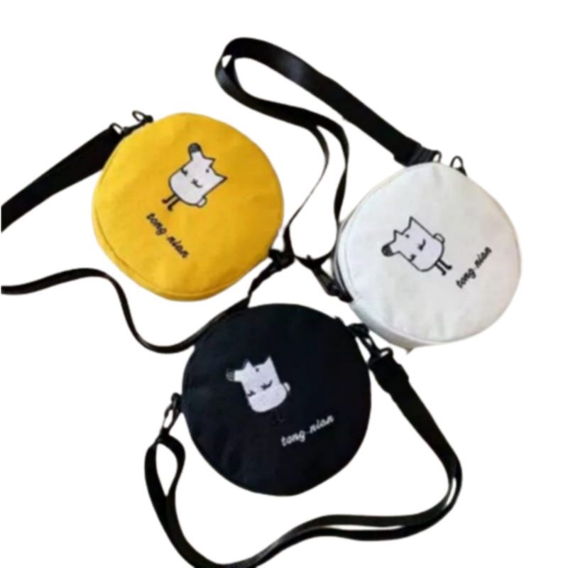 N_B_S / CRAZZY TAS SELEMPANG WANITA SLING BAG TAS SELEMPANG MINI BULAT TAS SELEMPANG KEKINIAN SIMPLE