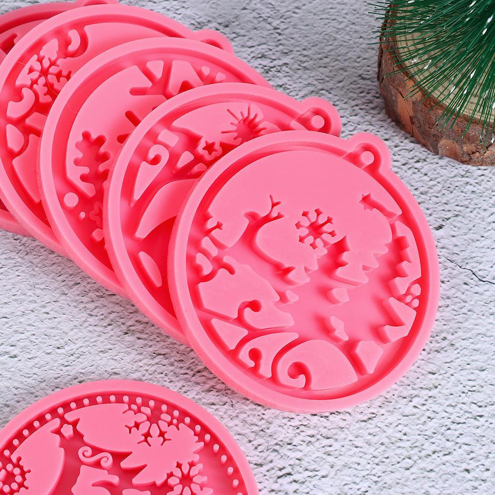 R-flower Christmas Ball Mold Resin Kerajinan Kue Tools Clay Mold Alat Membuat Perhiasan