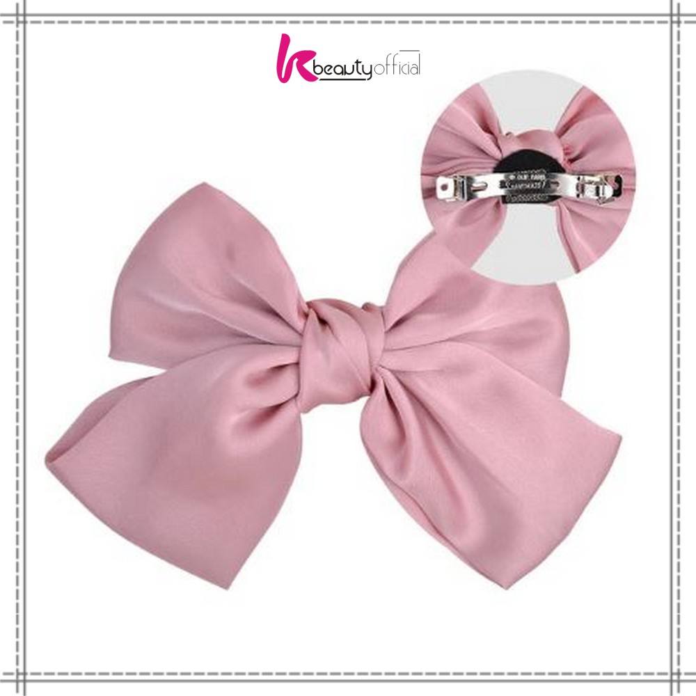 KB-C160 Ikat Rambut Pita Besar Kuncir Rambut Hairband Aksesoris Wanita Kunciran Rambut Korea Style-JEPIT PINK MUDA
