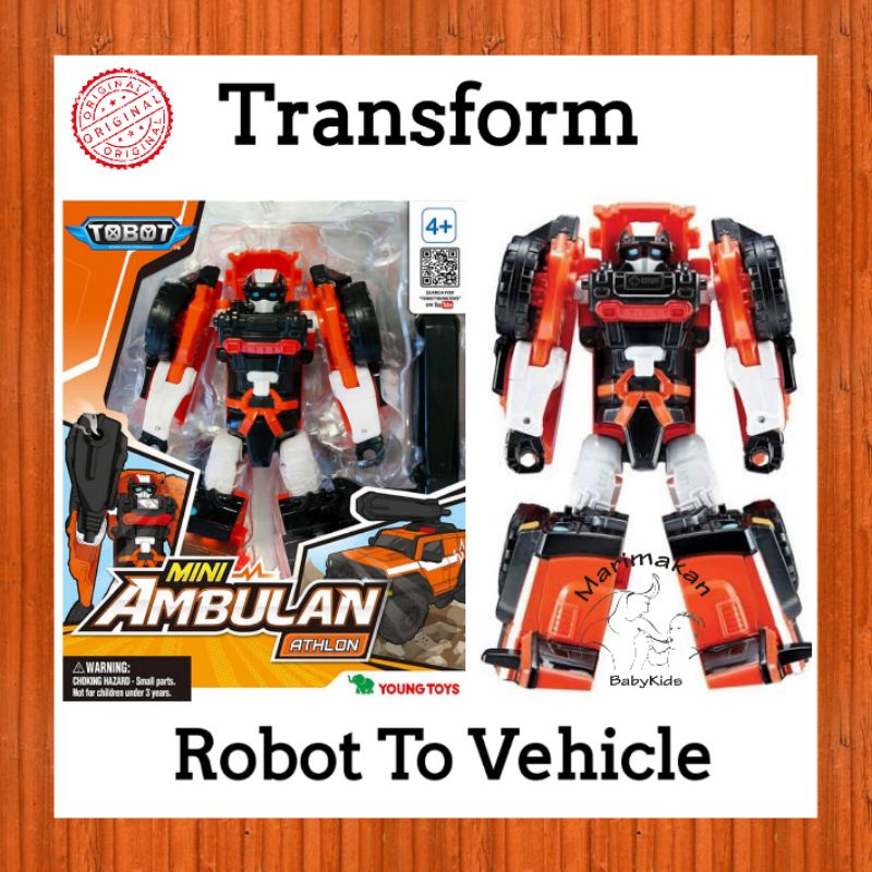 Tobot Athlon Mini Ambulan Mainan Robot Anak Original Young Toys
