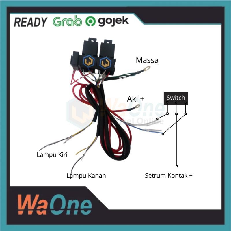 Relay Lampu Tembak 2 Warna Mode atau Jauh Dekat 12v dan 24v Transparan Bosch Hella