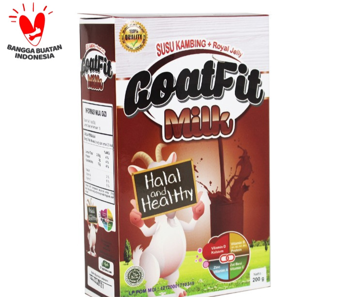 

NEW GOATFIT MILK COKLAT susu Kambing ettawa plus Royal jelly