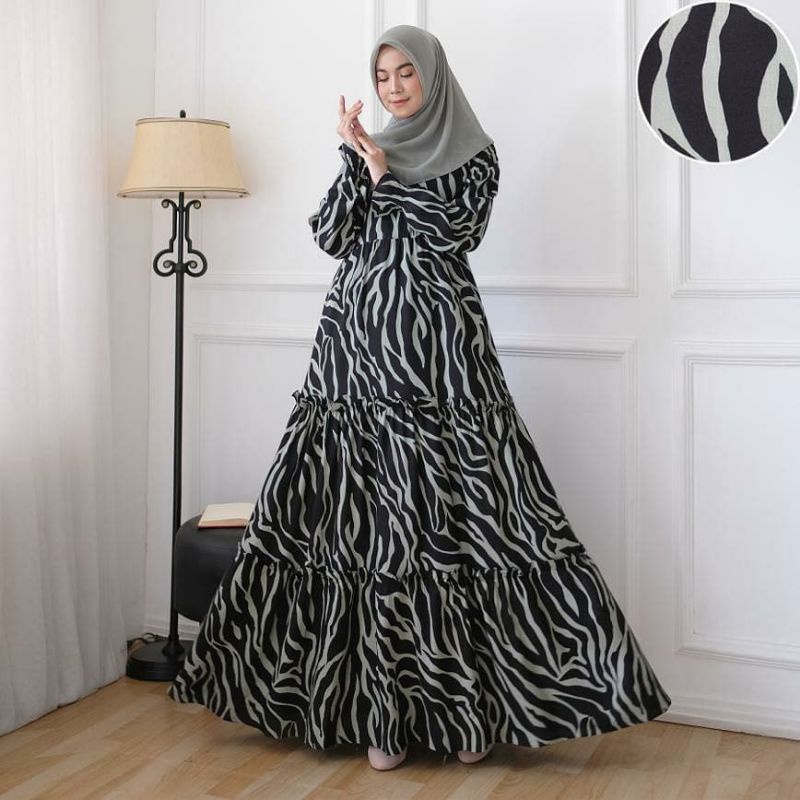 Kain Shakila Motif Zebra Kualitas premium harga setengah meter