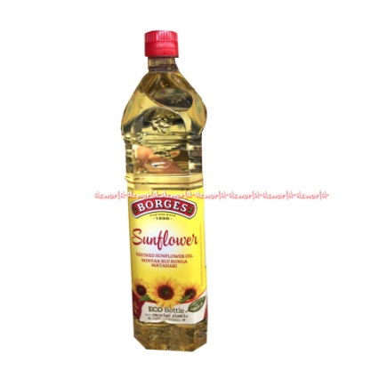 Borges Sunflower Oil 1L Minyak Goreng Biji Bunga Matahari Eco Bottle Bor Gess Sun Flower Cooking Oil Borgez Borgess 1 Litter