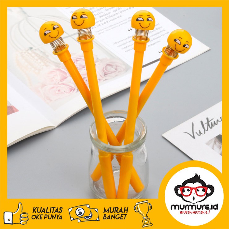 

MURMURE.ID | PENA PER KEPALA EMOJI PULPEN EMOTICON LUCU BOLPEN KARAKTER DOLL HEAD SMILE PEN PN015