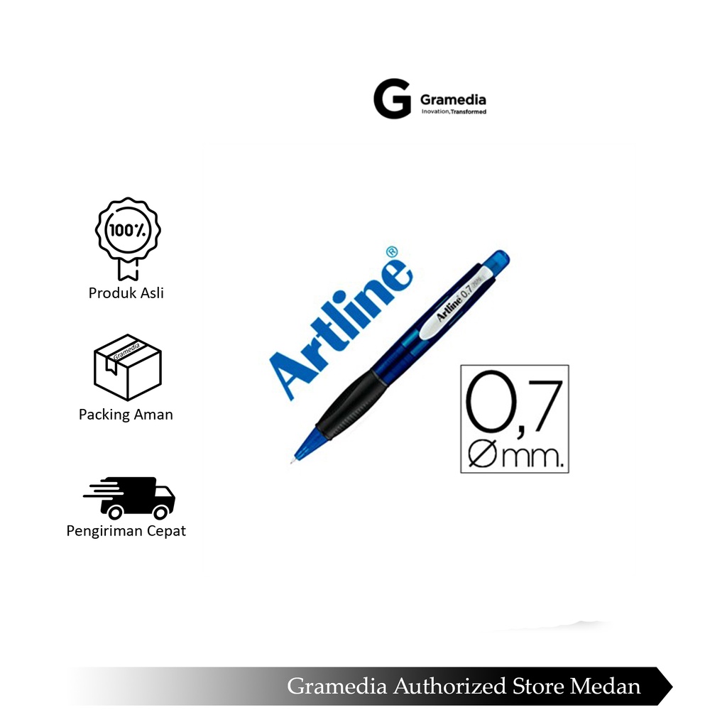 

Gramedia Medan - ARTLINE 7070 MECHANICAL PENCIL (0.7 M/M) EK-7070 BIRU.