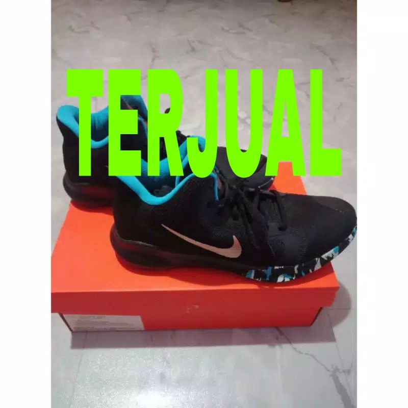 Sepatu Nike Precision 3 black blue Limited asli - AQ7495 005