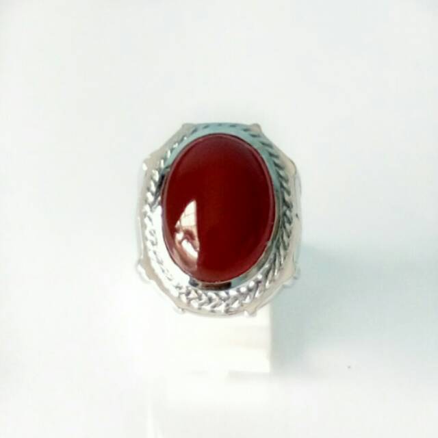 Cincin Batu Akik Natural Red Brown Rafflesia Super Termurah