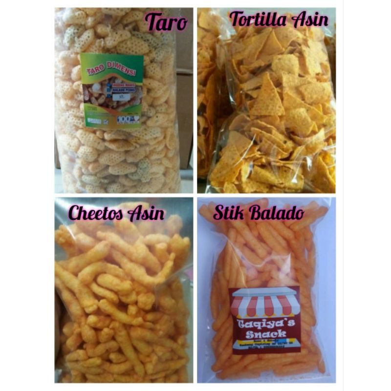 

taro,tortilla,cheetos,stik balado