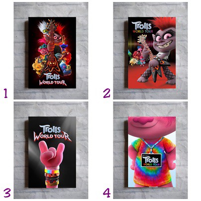 Poster Trolls World Tour film dekorasi dinding kamar anak pajangan rumah