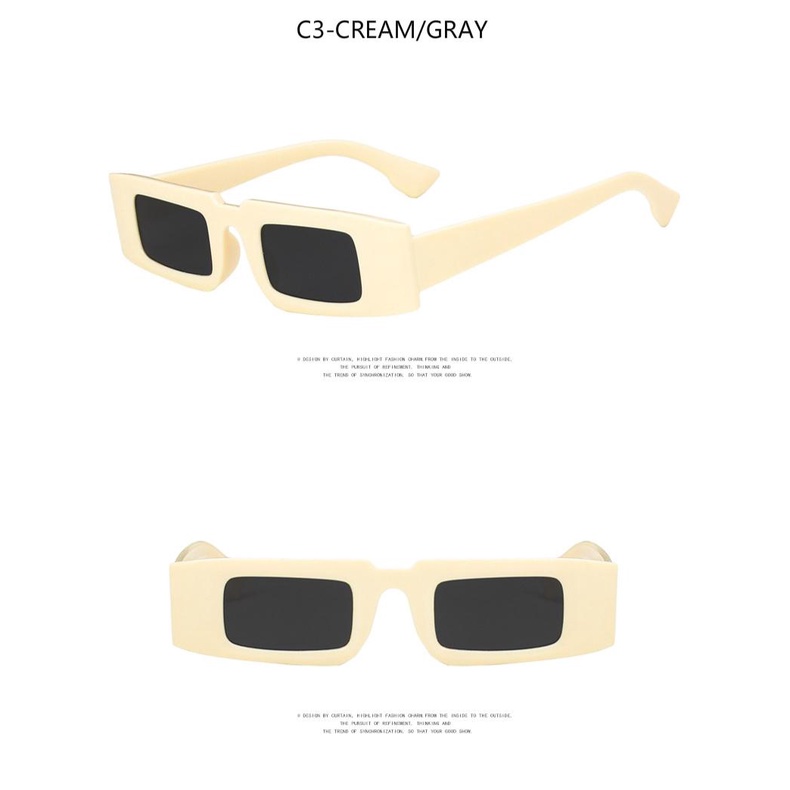 2021 European and American simple square ins trend fashion small frame men and women sunglasses