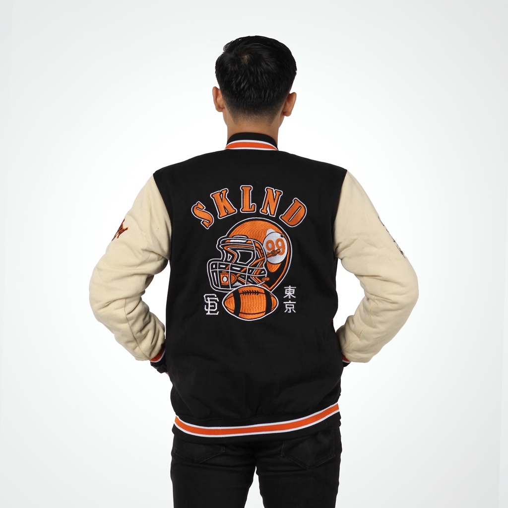 SKULLEND JAKET VARSITY BASEBALL ORIGINAL FULL BORDIR