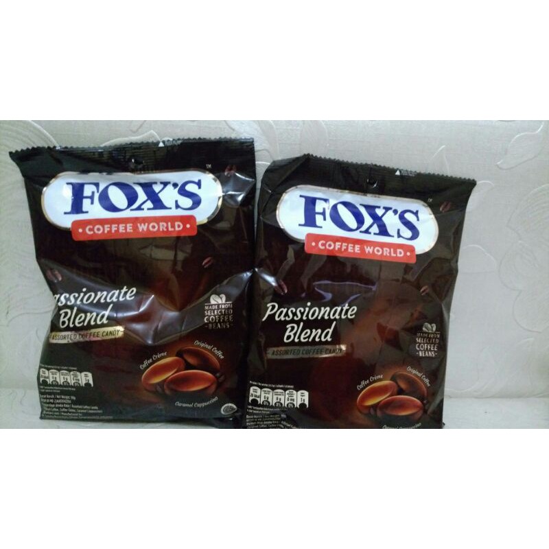 

PERMEN FOX'S COFFEE WORLD PASSIONATE BLEND COFFEE 90 GRAM / PERMEN FOXS / PERMEN KOPI FOXS / FOX'S