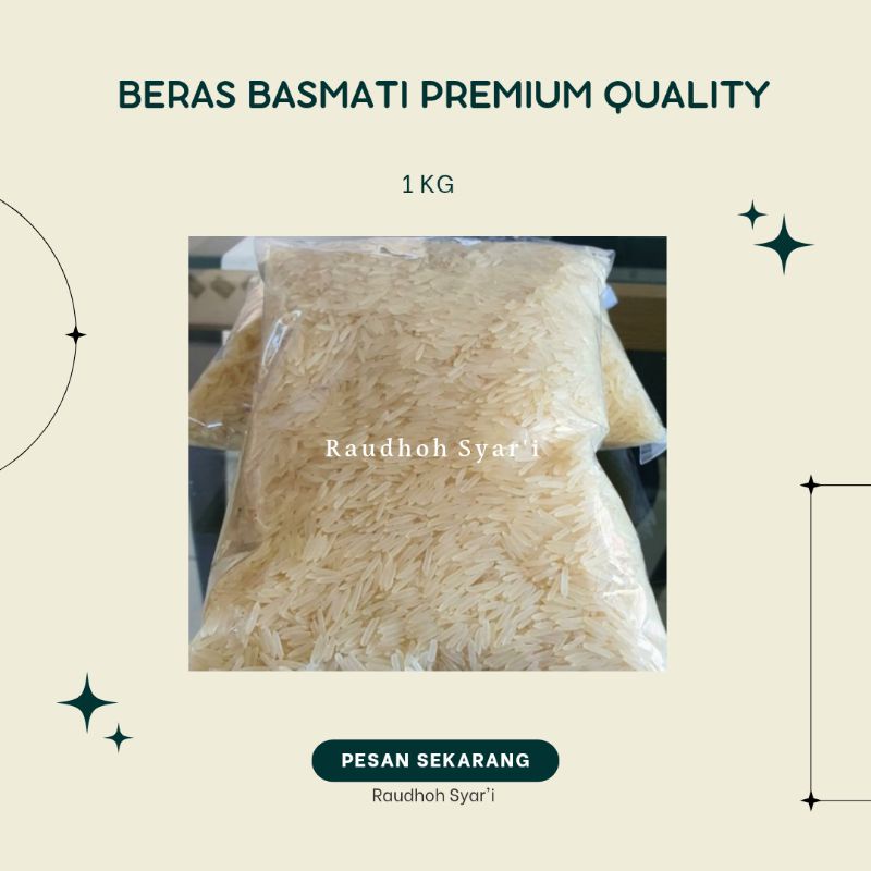 

1 KG BERAS BASMATI NOOR / BERAS PREMIUM QUALITY / GOLDEN SELLA PREMIUM BASMATI RICE 100% ORIGINAL