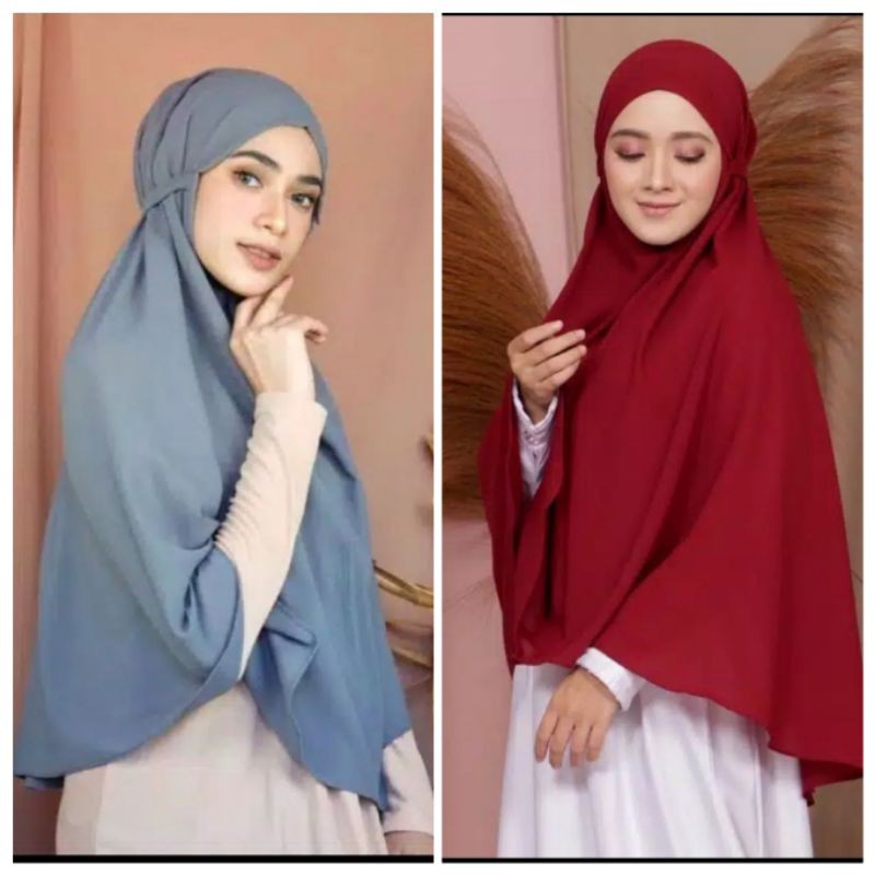 JILBAB BERGO MARYAM MOSSCREPE / JILBAB INSTAN / JILBAB BERGO NON PED