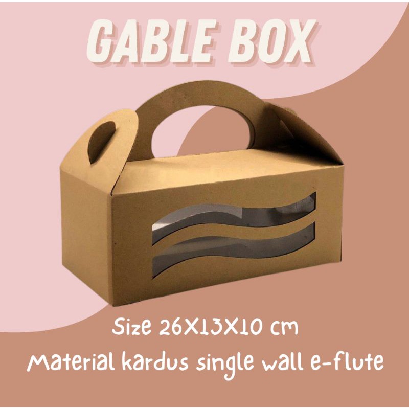 

Dus Box Tenteng Kardus Packaging Jinjing Carry Pack 26x13x10 cm Roti Kue Kering Bolu Brownies Premium Tebal