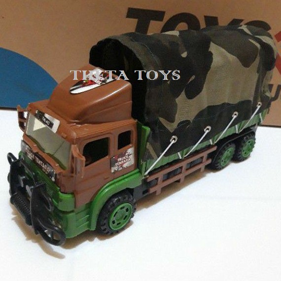 MAINAN TRUCK POLISI DORONG MIANAN TRUCK TENTARA MILITER BP 6029 MAINAN TRUCK BESAR