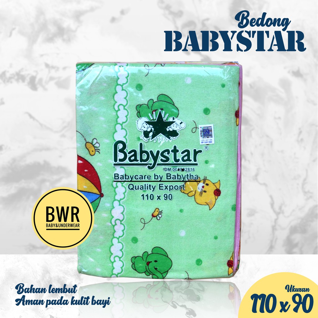 [ 6pc ] Bedong Bayi BABYSTAR 110 x 90 Flanel Selimut Bedong Bayi Murah || Bwr