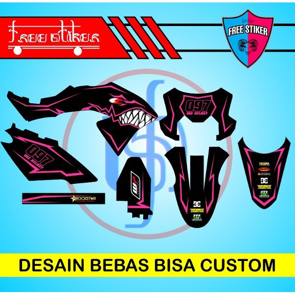 DECAL STIKER KLX BF SHARK