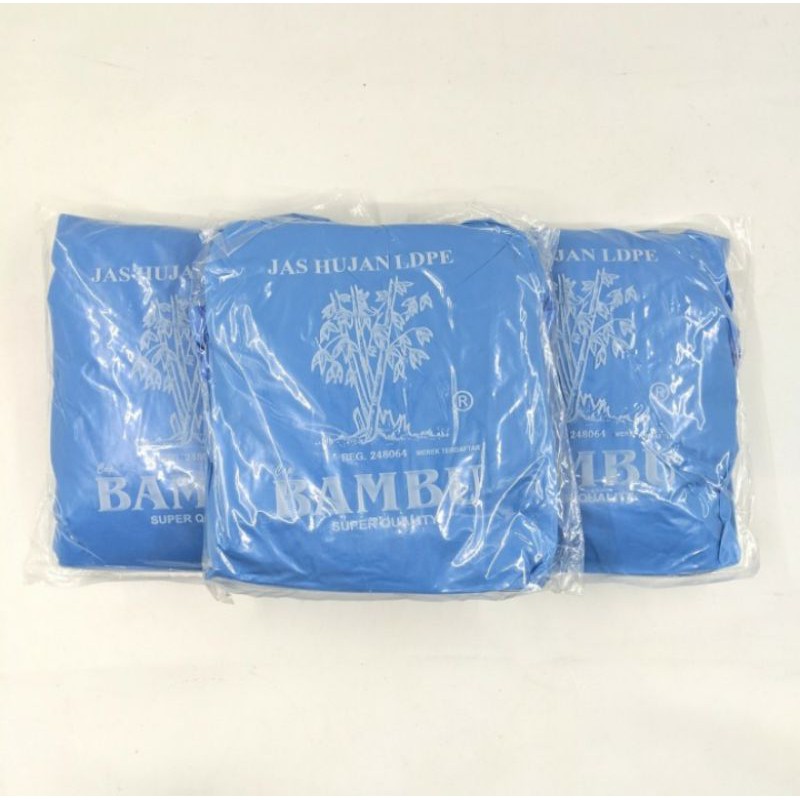 Jas Hujan Plastik Stelan Bambu