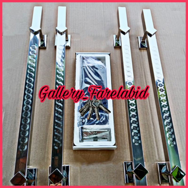 Gagang Pintu Rumah Modern 60 Cm Full Set Kunci Handle Pintu Rumah Stainless Steel Grafir 45 Cm Pull Set Body Pelor Pegangan Pintu kUpu Tarung Tarikan Pintu Rumah Utama Minimalis 33 Cm