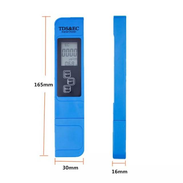 Tds Ec MeterSuhu TesterPena 3 In1 Konduktivitas Alat Ukur Kualitas Air Tds &amp; EC Tester 0-9990ppm 15%