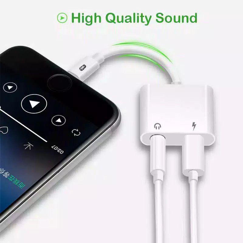 SPLITTER LIGHTING FAST CHARGING AUDIO JACK MIC IPHONE / SPLITTER IPHONE