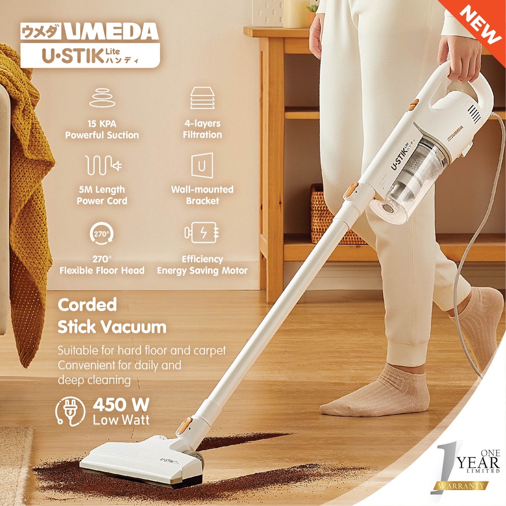 Umeda USTIK Lite U Stick Vacuum Cleaner Vacum Tangan Stik Garansi Resmi