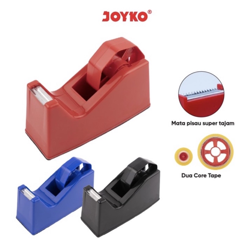 JOYKO - TAPE CUTTER DISPENSER / PEMOTONG PLAKBAN BESI PLASTIK - TAPE DISPENSER / PEMOTONG PITA PEREKAT TD - 103 / TC 107 / TD 09N / TD 2