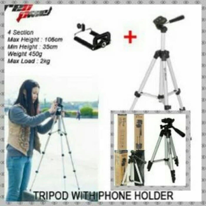 TRIPOD 3110 TRIPOD HP / TRIPOD KAMERA STAND PORTABLE UNIVERSAL HOLDER