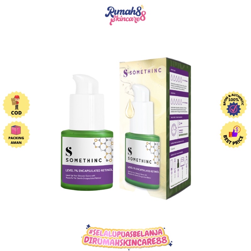 SOMETHINC Level 1% Encapsulated Retinol Serum 20ML (Anti Aging Serum,Serum Jerawat,Flek Hitam,Penghilang Bekas Jerawat)