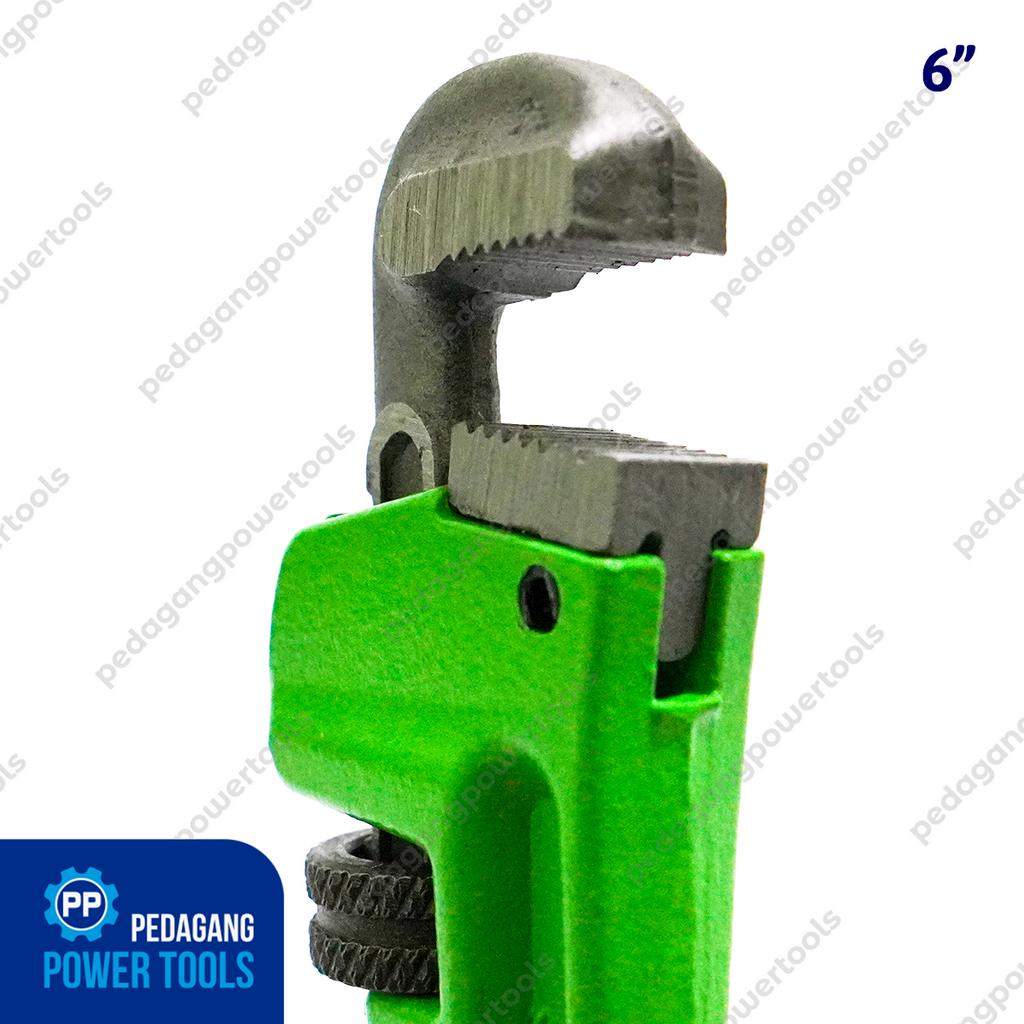 TEKIRO Kunci Pipa 6 Inch Pipe Wrench Alat Pembuka Baut Ledeng Inggris