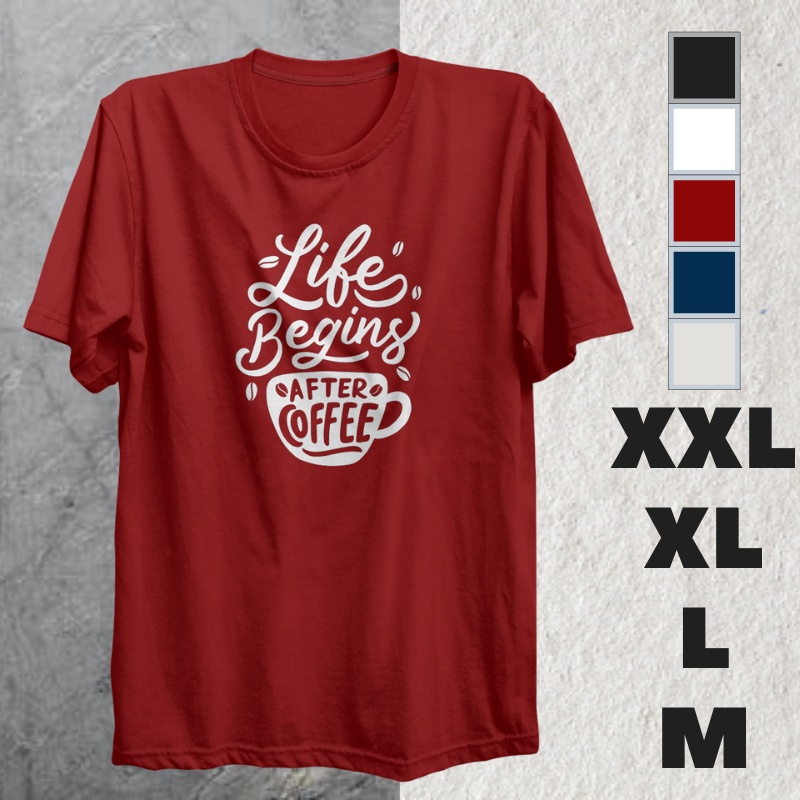 Baju kaos tshirt atasan pakaian pria cowok cowo cwok cwo laki laki bapak bapak ayah kopi coffee coff