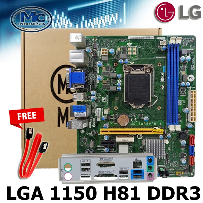 Mobo Motherboard Intel Lga 1150 H81 OEM